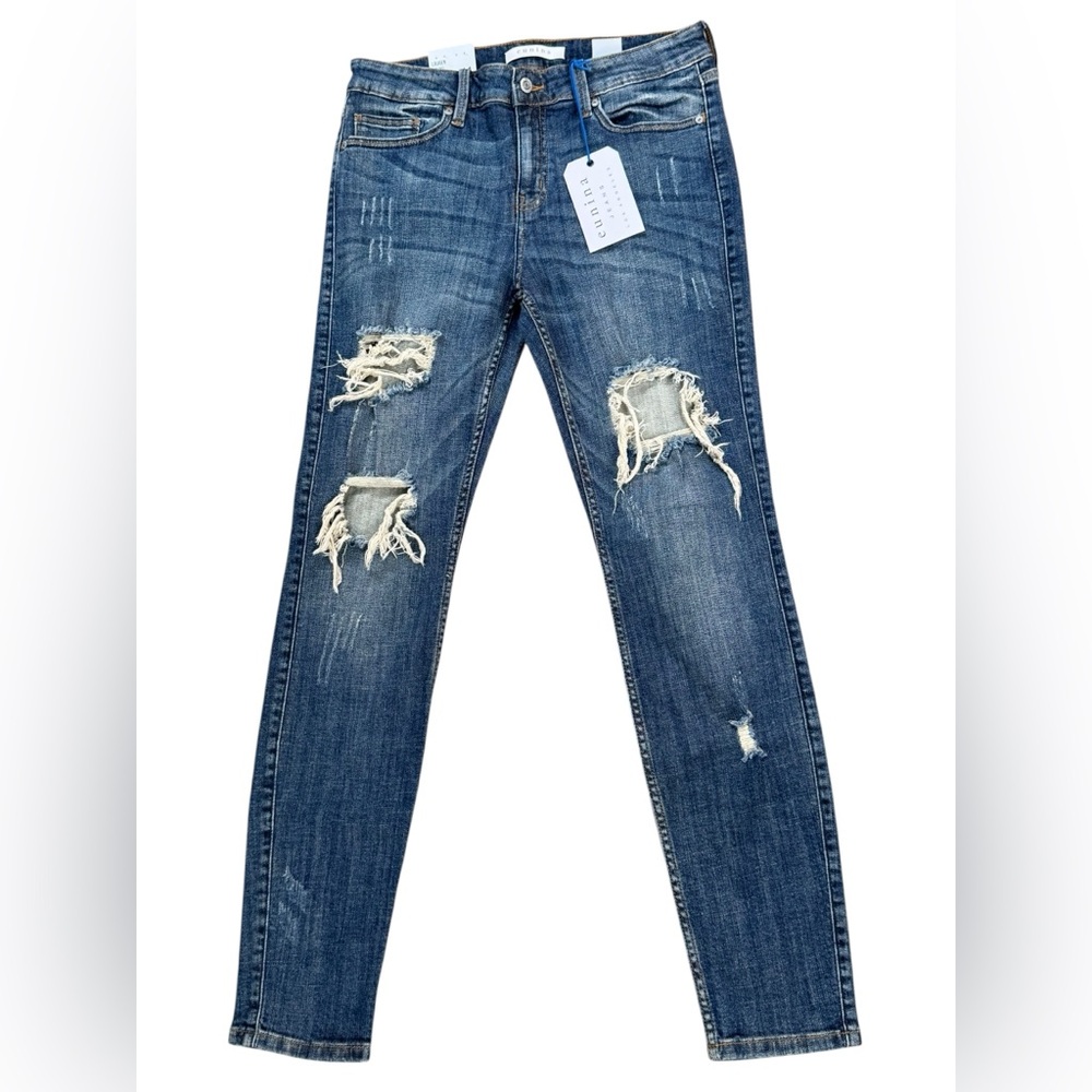 Eunina Lauren ladies mid rise skinny denim jeans size 11 regular NEW